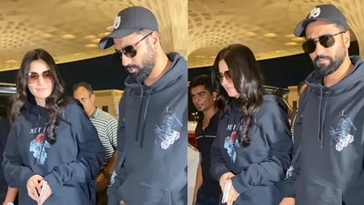 Katrina Kaif and Vicky Kaushal were spotted together at the airport. (Pics Yogen Shah)