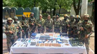 The army has foiled a major infiltration bid along the Line of Control (LoC) in Poonch district and recovered a huge cache of arms and ammunition besides other war-like stores, said officials on Thursday. (HT Photo)