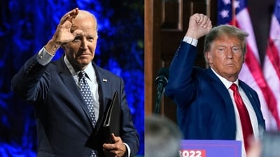 President Joe Biden is now leading former president Donald Trump by four points (ANDREW CABALLERO-REYNOLDS / AFP, AP Photo/Andrew Harnik, File) President Joe Biden is now leading former president Donald Trump by four points (ANDREW CABALLERO-REYNOLDS / AFP, AP Photo/Andrew Harnik, File)