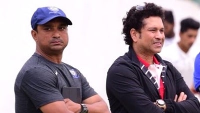 Atul Gaikwad with Sachin Tendulkar