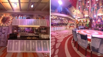 First glimpses of the kitchen and dining space inside Bigg Boss OTT 2. First glimpses of the kitchen and dining space inside Bigg Boss OTT 2.