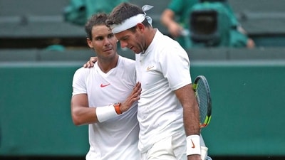 Rafael Nadal (L) with Juan Martin Del Potro at Wimbledon 2018 (Getty) Rafael Nadal (L) with Juan Martin Del Potro at Wimbledon 2018 (Getty)