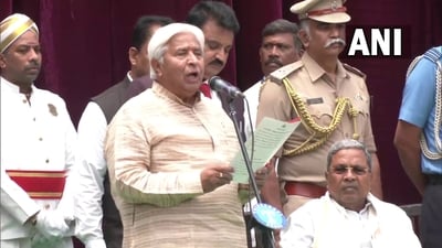 Karnataka law and parliamentary affairs minister HK Patil addressed the media after a cabinet meeting today. (ANI) Karnataka law and parliamentary affairs minister HK Patil addressed the media after a cabinet meeting today. (ANI)