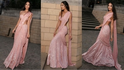 Elevate your fashion game at summer weddings with Lisa Haydon's show-stopping saree look. (Instagram/@lisahaydon) Elevate your fashion game at summer weddings with Lisa Haydon's show-stopping saree look. (Instagram/@lisahaydon)
