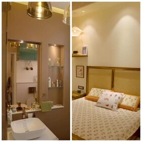 Shweta Tripathi's home has a wooden and beige colour palette. Shweta Tripathi's home has a wooden and beige colour palette.