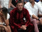 Conor McGregor looks on during the first half in game four of the 2023 NBA Finals