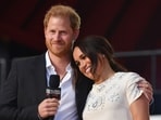 Britain's Prince Harry and Meghan Markle speak during the 2021 Global Citizen Live festival at the Great Lawn, Central Park. Britain's Prince Harry and Meghan Markle speak during the 2021 Global Citizen Live festival at the Great Lawn, Central Park.