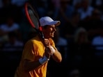 Britain's Andy Murray during his second round match against France's Hugo Grenier 
