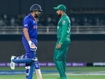 Rohit Sharma and Babar Azam during last year's Asia Cup in the UAE. 