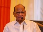Sharad Pawar, NCP Chief addresses the people during the Foundation Day celebrations of NCP at the Party office in New Delhi, India, on Saturday.