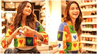 Alia Bhatt wears a cute crochet cardigan to travel to Brazil to attend Heart Of Stone Netflix event. (Instagram) Alia Bhatt wears a cute crochet cardigan to travel to Brazil to attend Heart Of Stone Netflix event. (Instagram)