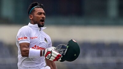 Najmul scored 124 in the second innings (AFP)