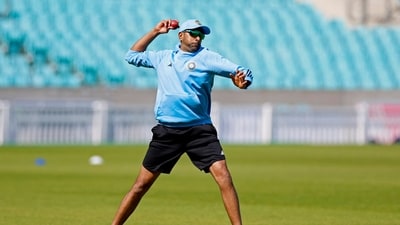 India's Ravichandran Ashwin during practice ahead of the WTC Final (Action Images via Reuters)