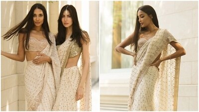 Lisa Haydon and her sister look stunning in their bridesmaid looks. (Instagram) Lisa Haydon and her sister look stunning in their bridesmaid looks. (Instagram)