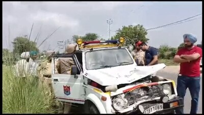 MLA Sekhon was travelling in a vehicle ahead of Gypsy when the incident took place. (HT Photo)