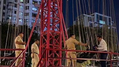 Navi Mumbai, India - June 4, 2023:Mun Comm orders probe following accident that injured 6 at Wonders Park CM Eknath Shinde had inaugurated the park with new rides in Navi Mumbai, India, on Sunday, June 4, 2023. (Photo by / HT PHOTO) (HT PHOTO)