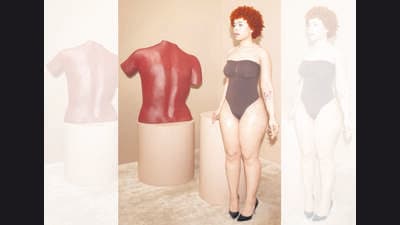 Rapper Ice Spice models a bodysuit for Kim Kardashian’s shapewear and clothing brand, Skims, which is now valued at $3.2 billion. (Instagram / @skims) Rapper Ice Spice models a bodysuit for Kim Kardashian’s shapewear and clothing brand, Skims, which is now valued at $3.2 billion. (Instagram / @skims)
