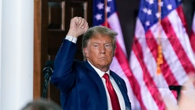 Donald Trump gestures after speaking at Trump National Golf Club in Bedminster, N.J., Tuesday, June 13, 2023, after pleading not guilty in a Miami courtroom (AP Photo/Andrew Harnik, File) (AP) Donald Trump gestures after speaking at Trump National Golf Club in Bedminster, N.J., Tuesday, June 13, 2023, after pleading not guilty in a Miami courtroom (AP Photo/Andrew Harnik, File) (AP)