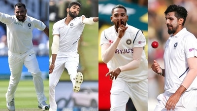 From left: Mohammed Shami, Jasprit Bumrah, Mohammed Siraj and Ishant Sharma. (Getty Images) From left: Mohammed Shami, Jasprit Bumrah, Mohammed Siraj and Ishant Sharma. (Getty Images)