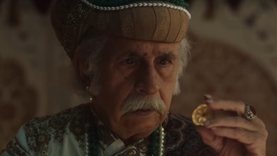 Naseeruddin Shah as Akbar in a still from Taj: Reign of Revenge. Naseeruddin Shah as Akbar in a still from Taj: Reign of Revenge.