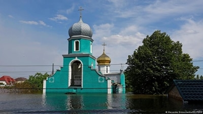 The flooding following the destruction of the Kakhovka Dam has destroyed significant archaeological sites. (Alexander Ermochenko/REUTERS) The flooding following the destruction of the Kakhovka Dam has destroyed significant archaeological sites. (Alexander Ermochenko/REUTERS)