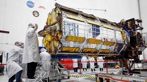 NISAR is the first time that National Aeronautics and Space Administration (NASA) and ISRO are collaborating on an Earth-observing mission. (Getty Images via AFP)