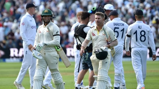 England gave themselves four overs to get the Australian openers. David Warner and Usman Khawaja survived and Australia ended the day 14/0(AP)