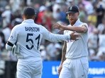 England's Ben Stokes, right, and England's Jonny Bairstow leaves the pitch at the end of play on day one of the first Ashes Test cricket match England's Ben Stokes, right, and England's Jonny Bairstow leaves the pitch at the end of play on day one of the first Ashes Test cricket match