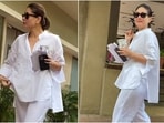 Kareena Kapoor in all-white cotton summer outfit and no makeup looks gorgeous. Kareena Kapoor in all-white cotton summer outfit and no makeup looks gorgeous.