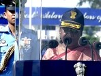 "This is the first occasion in the history of AFA when the President acted as the reviewing officer of the CGP". "This is the first occasion in the history of AFA when the President acted as the reviewing officer of the CGP".