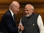 President of the US Joe Biden (left) speaks with Prime Minister of India Narendra Modi at the G20 Summit opening session in Nusa Dua, Bali, Indonesia, on November 15, 2022. (REUTERS) President of the US Joe Biden (left) speaks with Prime Minister of India Narendra Modi at the G20 Summit opening session in Nusa Dua, Bali, Indonesia, on November 15, 2022. (REUTERS)
