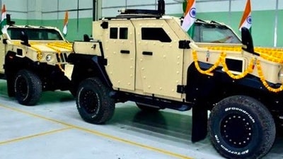 The Armado Light Specialist Vehicle (Image courtesy: Anand Mahindra/Twitter) The Armado Light Specialist Vehicle (Image courtesy: Anand Mahindra/Twitter)