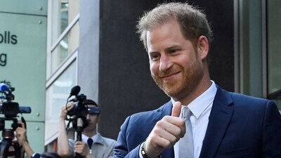 Britain's Prince Harry, Duke of Sussex, departs the Rolls Building of the High Court in London, Britain June 7, 2023. (REUTERS)