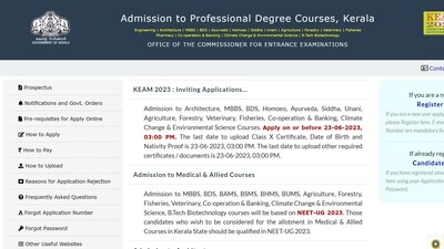 KEAM 2023: Registration reopens for BArch/Medical & Medical Allied Courses KEAM 2023: Registration reopens for BArch/Medical & Medical Allied Courses