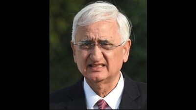 Salman Khurshid was in Lucknow on Saturday. (HT File)
