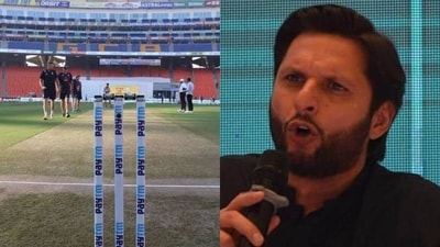 Shahid Afridi questioned the logic behind PCB's denial to play at the Narendra Modi Stadium. Shahid Afridi questioned the logic behind PCB's denial to play at the Narendra Modi Stadium.