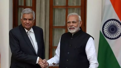 File photo of Prime Minister Narendra Modi with Sri Lankan President Ranil Wickremesinghe in New Delhi in 2018.