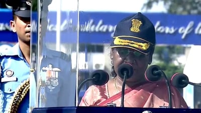 "This is the first occasion in the history of AFA when the President acted as the reviewing officer of the CGP". (ANI) "This is the first occasion in the history of AFA when the President acted as the reviewing officer of the CGP". (ANI)