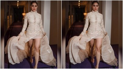 On Thursday, Nushrratt delighted her fans with a series of Instagram pictures, accompanied by a caption featuring a mysterious white bird. (Instagram/@nushrrattbharuccha) On Thursday, Nushrratt delighted her fans with a series of Instagram pictures, accompanied by a caption featuring a mysterious white bird. (Instagram/@nushrrattbharuccha)