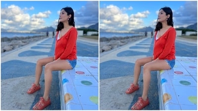 Shehnaaz's Sicily diaries are getting better by the day. here's a picture of the actor acing it in a top and shorts combination.&nbsp; (Instagram/@shehnaazgill)