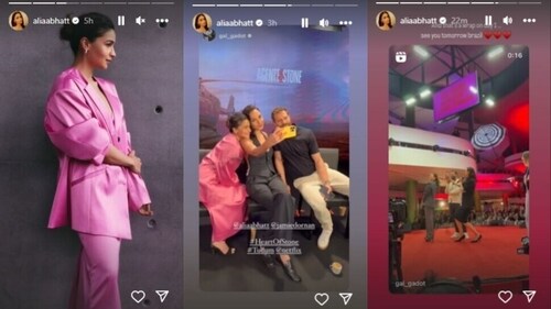 Alia also shared several pictures and clips on her Instagram Stories. Alia also shared several pictures and clips on her Instagram Stories.