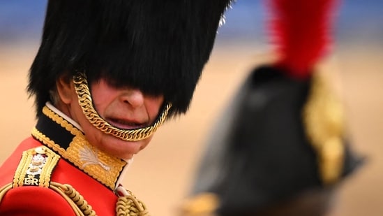 Britain's King Charles III attends 'Trooping the Colour' on Horse Guards Parade, in London. (AFP)
