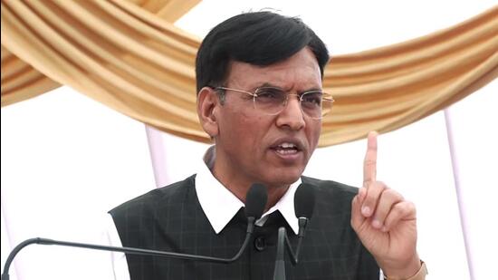 Mandaviya was addressing a rally organised by Bharatiya Janata Party at Longowal in Punjab. (ANI File Photo)