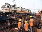 NDRF personnel during a rescue operation after three trains that collided with each other in Odisha's Balasore NDRF personnel during a rescue operation after three trains that collided with each other in Odisha's Balasore