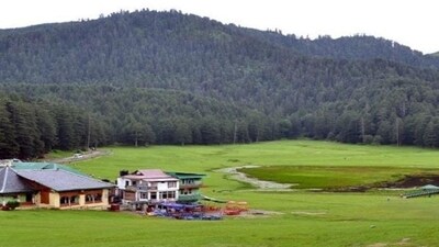 A beautiful view of Khajjiar’s lake, wide meadows, and deodar trees opened before me. (HT File) A beautiful view of Khajjiar’s lake, wide meadows, and deodar trees opened before me. (HT File)
