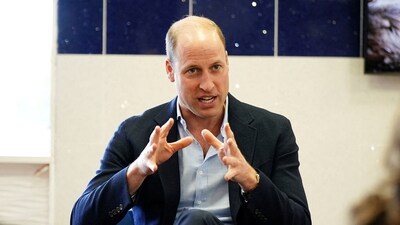 FILE PHOTO: Britain's Prince William during a visit to Loftus Road, the home of Queens Park Rangers in west London, ahead of the sixth anniversary of the Grenfell Tower fire, to hear how the club has provided invaluable support in the immediate aftermath and in the years since the fire, as well as meet some of the affected community who they have worked with. Picture date: Friday May 26, 2023.    Aaron Chown/Pool via REUTERS/File Photo (via REUTERS)