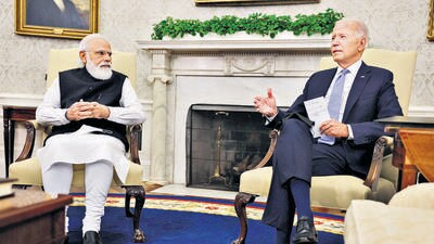 Prime Minister Narendra Modi with US President Joe Biden in Oval Office, at White House in Washington,on September 24, 2021. (Reuters) Prime Minister Narendra Modi with US President Joe Biden in Oval Office, at White House in Washington,on September 24, 2021. (Reuters)