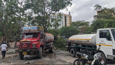 Societies are arranging for water tankers, but individual households are struggling to find and store water. (REPRESENTATIVE PHOTO)