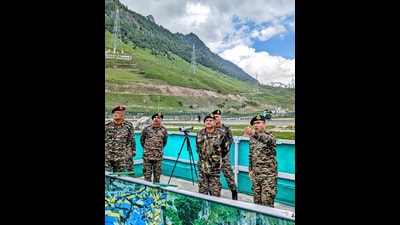 The Army Commander had a comprehensive briefing with all stakeholders including chief engineer Project BEACON. (ANI Photo) The Army Commander had a comprehensive briefing with all stakeholders including chief engineer Project BEACON. (ANI Photo)