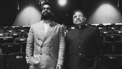 Allu Arjun also shared a monochrome picture with his father Allu Arvind. Wishing him, he wrote on Instagram, “Happy Fathers Day to all the fathers in world. Special wishes to the best father in the world.” Allu Arjun also shared a monochrome picture with his father Allu Arvind. Wishing him, he wrote on Instagram, “Happy Fathers Day to all the fathers in world. Special wishes to the best father in the world.” 